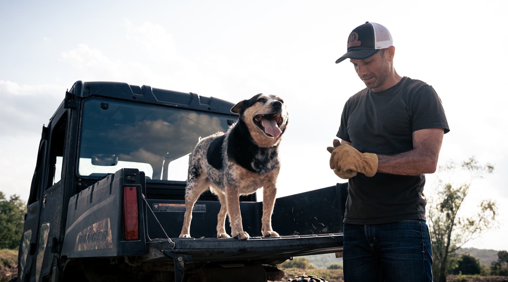 Hank and Roy Dog and Human with truck